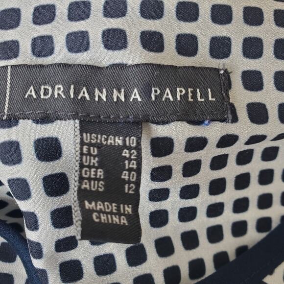 Adrianna Papell Patterned Sleeveless Color Block Shift Dress Size 10 - Picture 3 of 8